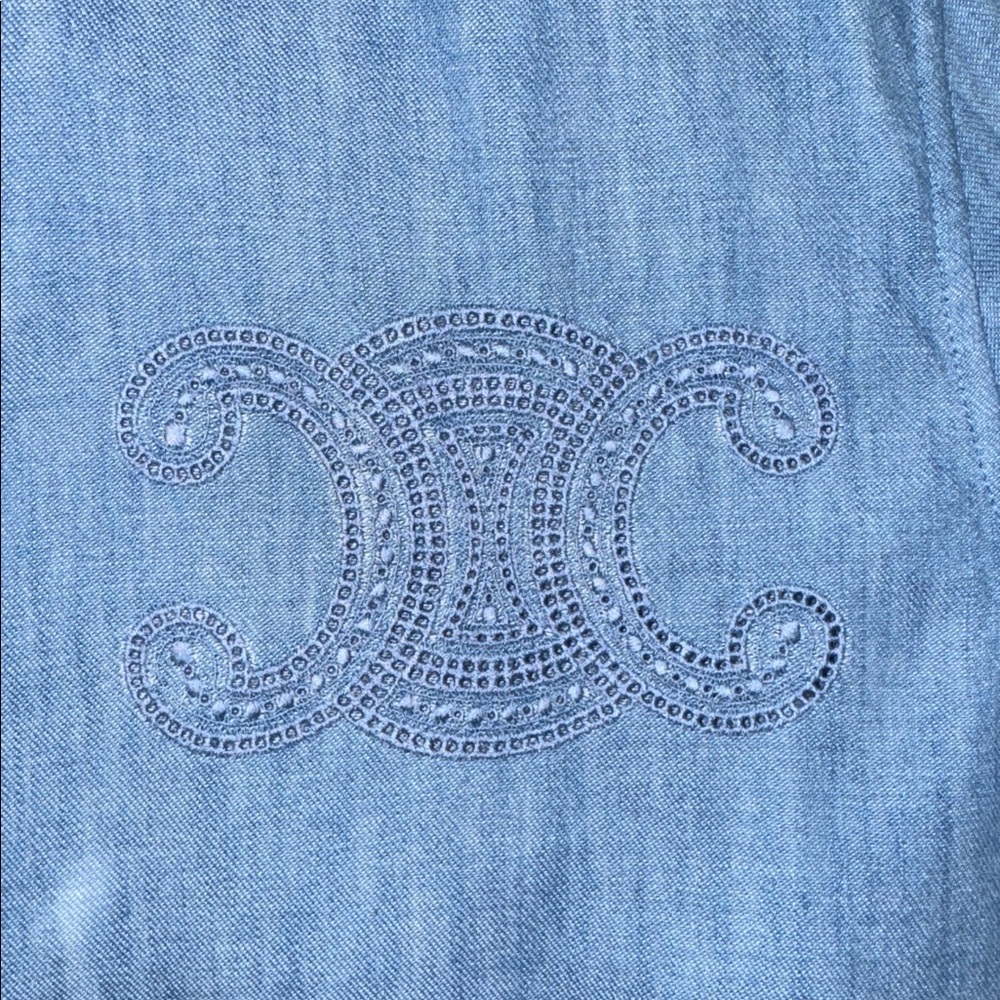 Celine Light Blue Denim Shirt - Picture 5 of 5